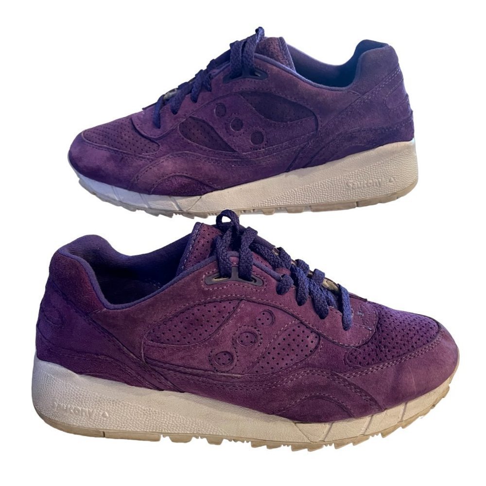 Saucony Shadow 6000 Retro Fashion Sneaker Athletic Purple Suede Mens Size 8